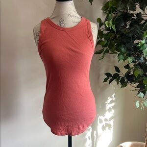 Perfect Basic Ribbed Coral Tank Top
